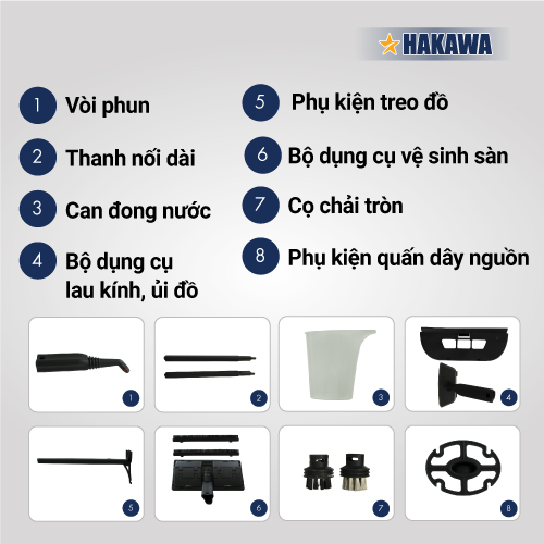 Máy vệ sinh hơi nước hakawa